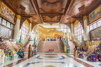Bago, MYANMAR - June 22, : Shwethalyaung Reclining Buddha on June 22, 2015 in Bago, Myanmar. It is the most famous reclining buddha in Bago, Myanmar.