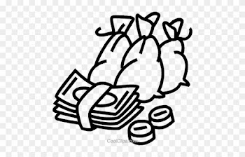 Bags Of Money Royalty Free Vector Clip Art Illustration - Illustration
