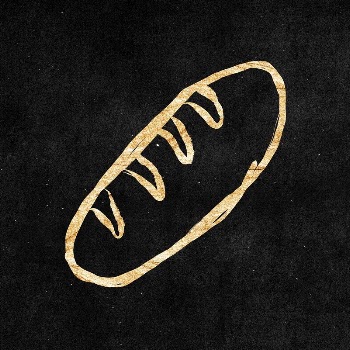 Baguette bread sticker, gold aesthetic | Free PSD Illustration - rawpixel