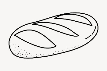 Baguette doodle clipart, cute black | Free PSD Illustration - rawpixel