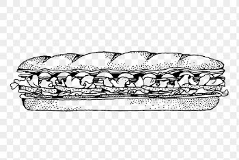 Baguette sandwich png sticker, food | Free PNG - rawpixel