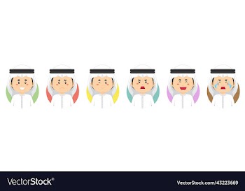 bahrain avatar with various expression