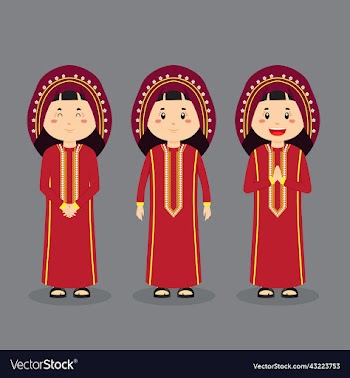 bahrain character with various expression