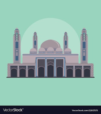 Bahria town mosque - pakistan vector image