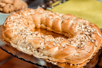 Baked Bread on Glass Top
