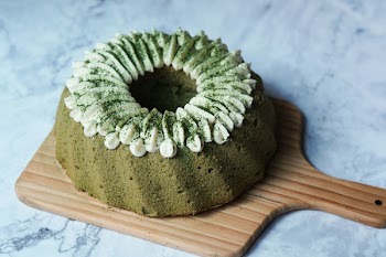 Baked Bundt Cake on Brown Wooden Board