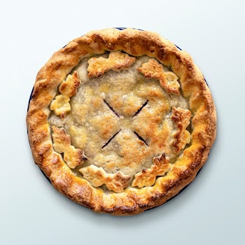 Baked cherry pie psd homemade dessert mockup