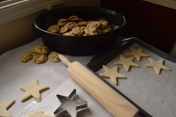 baked cookies on black basin