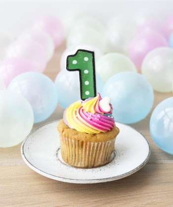 Baked Cupcake With 1 Number Decor On Top