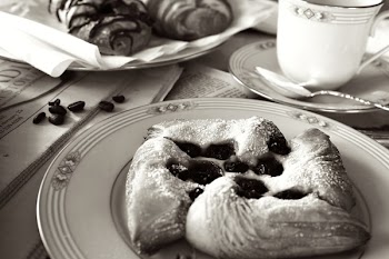 Baked Pastry on Saucer