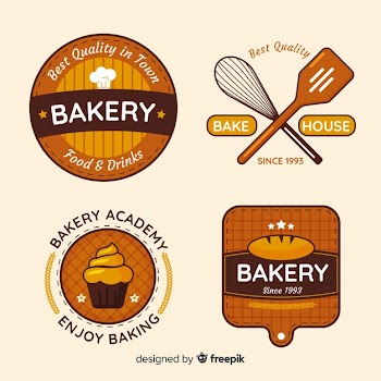 Bakery badge collection Free Vector