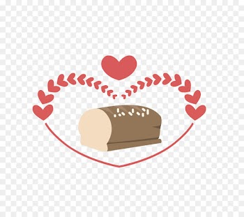 Bakery Logo Cake Baking - Bakery label love red wheat 