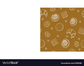 Bakery produkt seamless pattern vector image