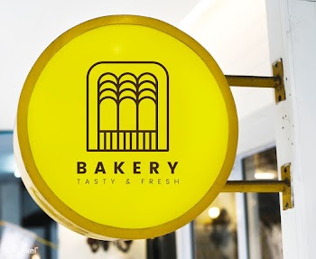 Bakery store's yellow shop sign mockup | Free stock psd mockup - 534821