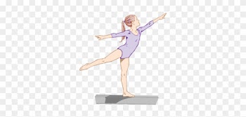 Balance Beam Clipart - Girl On Balance Beam Clipart
