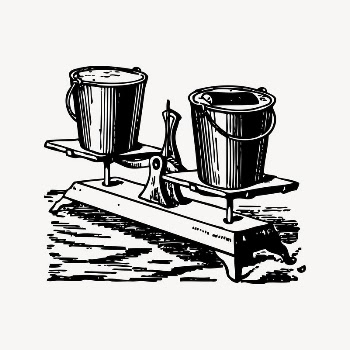 Balance clipart, vintage illustration vector. | Free Vector Illustration - rawpixel
