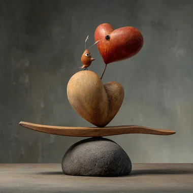 Balancing Heart and Mind Sculpture Balancing Heart and Mind Sculpture