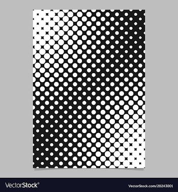 Balck and white halftone dot pattern flyer vector image
