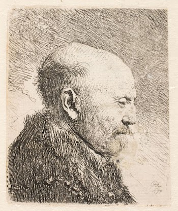 Bald man in profile (Rembrandt's | Free Photo - rawpixel