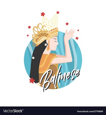 Balinese woman vector image