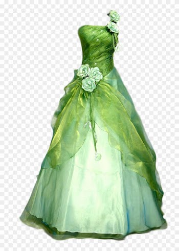 Ball Gown Clipart - Beautiful Green Wedding Dresses