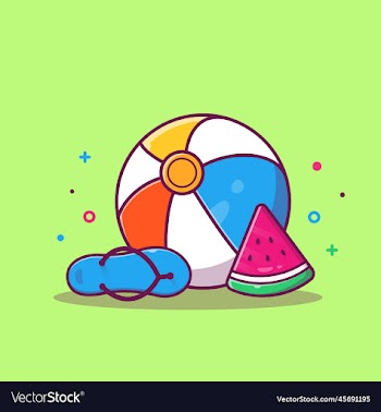 ball sandal with watermelon cartoon