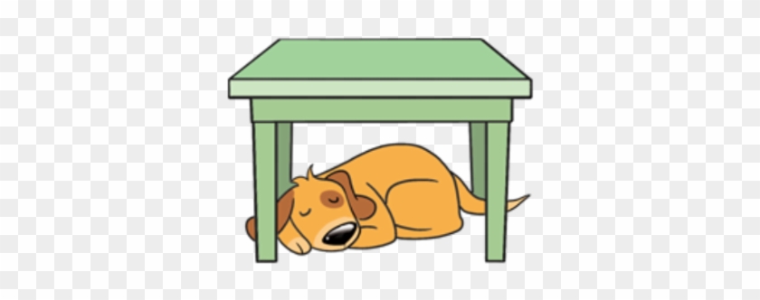 Ball Under The Table Clipart - Cat Under The Table