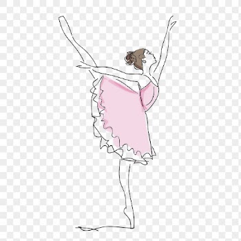 Ballerina png sticker, aesthetic line | Free PNG - rawpixel
