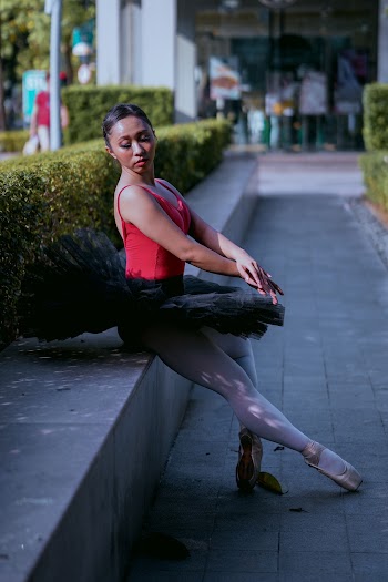Ballerina Sitting Outside