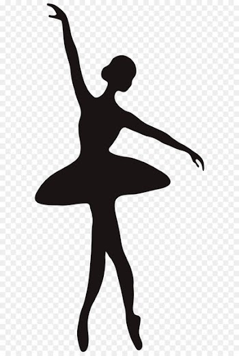 Ballet Dancer Silhouette Spinning Dancer - Ballerina Silhouette PNG Clip Art Image 
