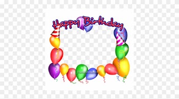 Ballons Happy Birthday Picture Frame E-card - Happy Birthday Card Frame