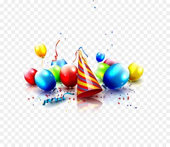 Balloon and birthday hat Vector 