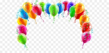 Balloon Arch Clip art - Colorful Balloon Arch PNG Clipart Picture 
