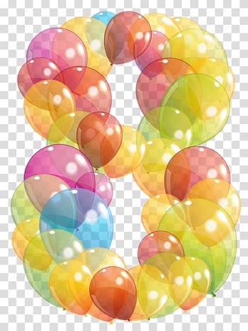 Balloon Birthday , Balloon numbers transparent background PNG clipart