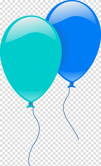 Balloon Birthday , Blue Balloon transparent background PNG clipart