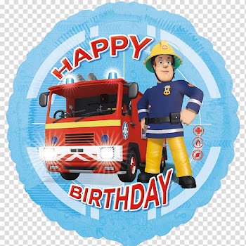 Balloon Birthday cake Party Happy Birthday to You, fireman sam transparent background PNG clipart