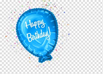Balloon Birthday cake Wish , happy birthday transparent background PNG clipart