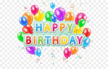Balloon Birthday Clip art - Happy Birthday Deco Text with Balloons PNG Clip Art Image 