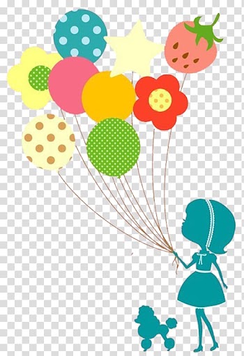 Balloon Birthday Greeting card Cartoon Illustration, Color balloon transparent background PNG clipart