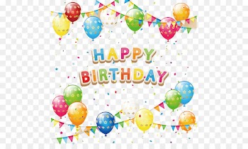 Balloon Birthday Greeting card Clip art - Colored birthday balloons and pull flag greeting cards vector material 