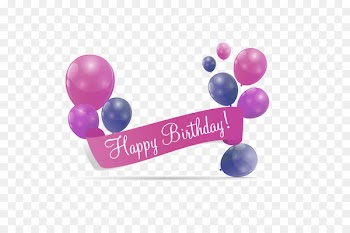 Balloon Birthday Greeting card - happy Birthday 