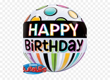 Balloon Birthday Logo Happiness Font - bubble cursive 2 
