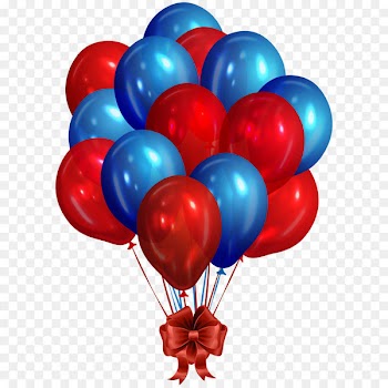 Balloon Blue Clip art - Blue Red Bunch of Balloons Clip Art PNG Image 