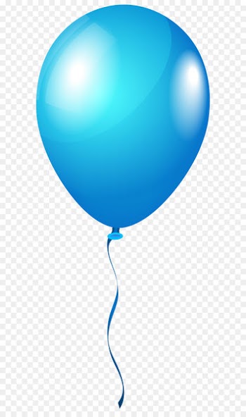 Balloon Blue Clip art - Single BlueBalloon PNG Clipart Image 