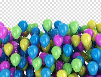 Balloon Blue , Colored balloons transparent background PNG clipart