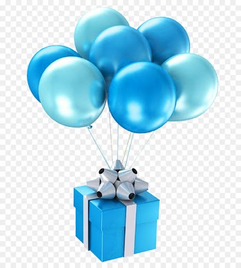 Balloon Blue Happy Birthday to You Gift - Blue gift balloon 