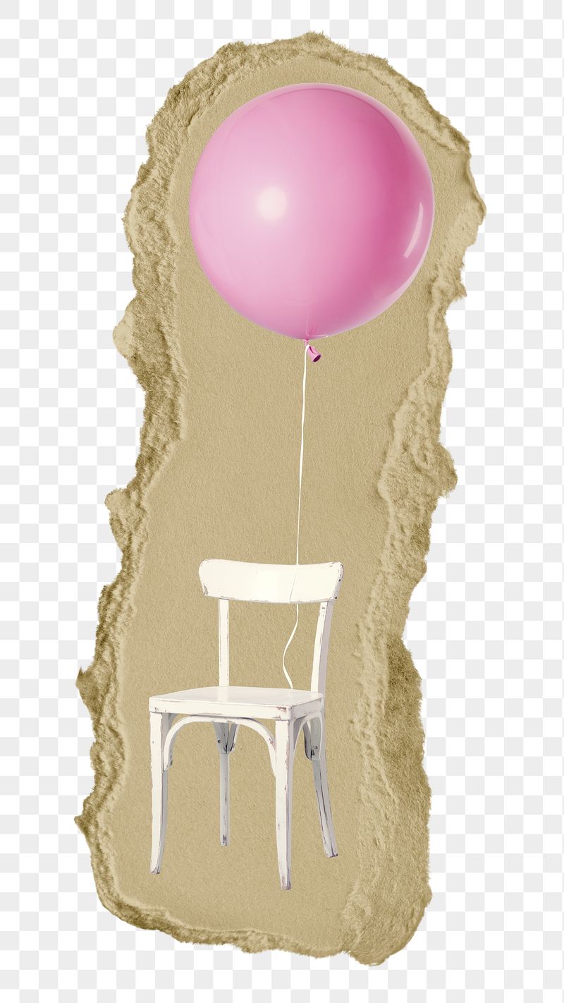 Balloon chair png ripped paper | Free PNG - rawpixel