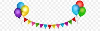 Balloon Clip art - Party Streamer with Balloons Transparent Clip Art 