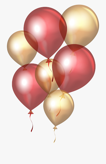 Balloon Clip Art Red Png Transprent Free - Rose Gold Balloons ...