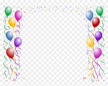 Balloon Clipart Boarder - Happy Birthday Border